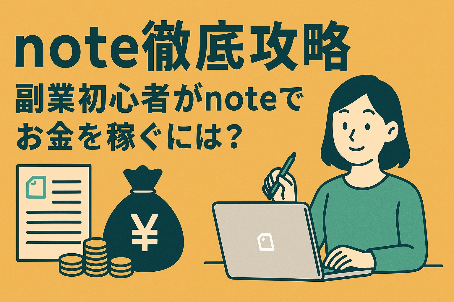 note徹底攻略、副業初心者がnoteでお金を稼ぐには?